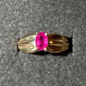 14K gold ruby ring, size 6.5